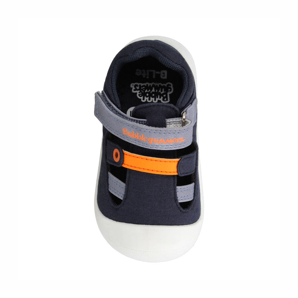 Sandalia Niño Bubblegummers Clove Azul Marino - Naranjo image number 3.0